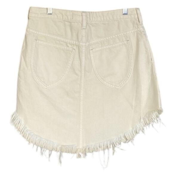 NWT Free People Bailey Denim Mini in White Women's 28 - Picture 3 of 9